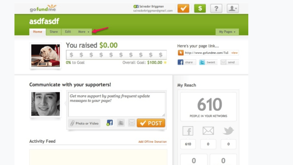 GoFundMe Account Creation