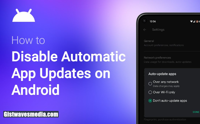 Disable Automatic App Updates